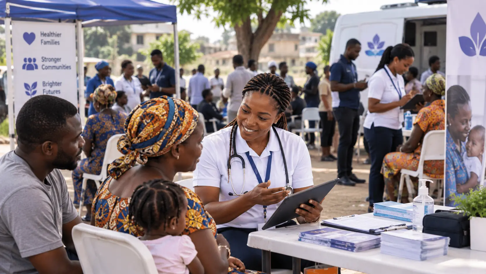Residents participating in a community health programme